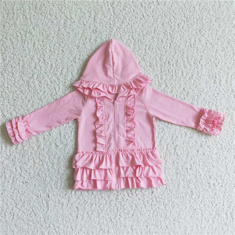 GT0021 Baby Girl Pink Hoodie Cotton Coat