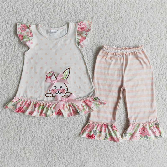 Easter Rabbit Embroidery Bunny Outfit