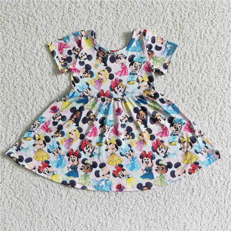 GSD0095 Baby Girl Summer Cartoon Twirl Dress