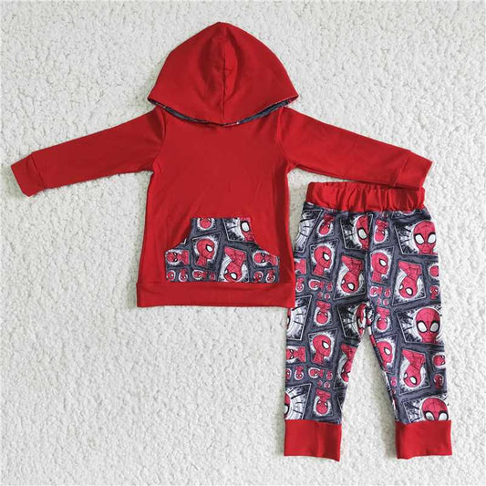 6 B4-21 Baby Boy Red Hoodie Outfit