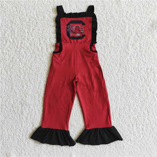 E3-14 Red Pocket One-piece Jumpsuit