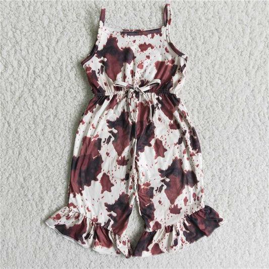 C11-2 Cow Print One-piece Tunic Jumpsuit