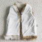 VE0001 Baby Girl Vest Overcoat Foux Fur Winter Coat