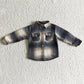 BT0117 Baby Kids Long Sleeve Plaid Flannel Shirt