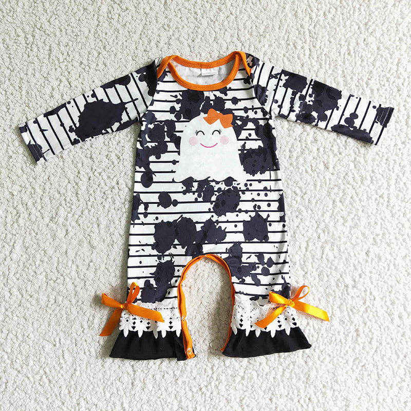 6 B1-31 Baby Girl Halloween  Romper