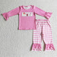 BLP0129 Christmas Santa Snowman Baby Boy Blue Pajamas Outfit