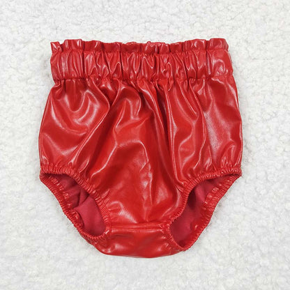 Summer Baby Girl Leather Bummie Shorts