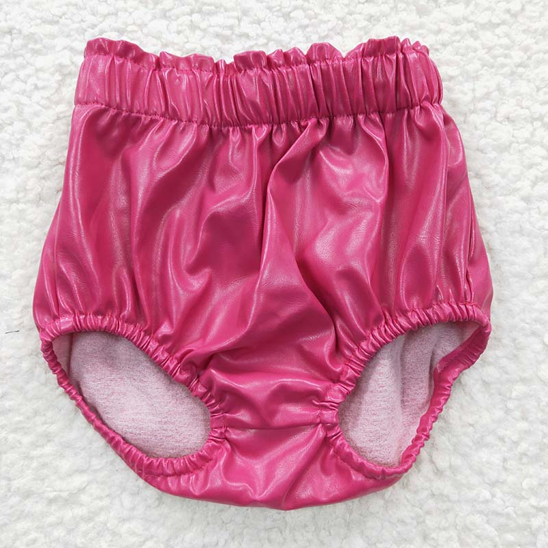 Summer Baby Girl Leather Bummie Shorts