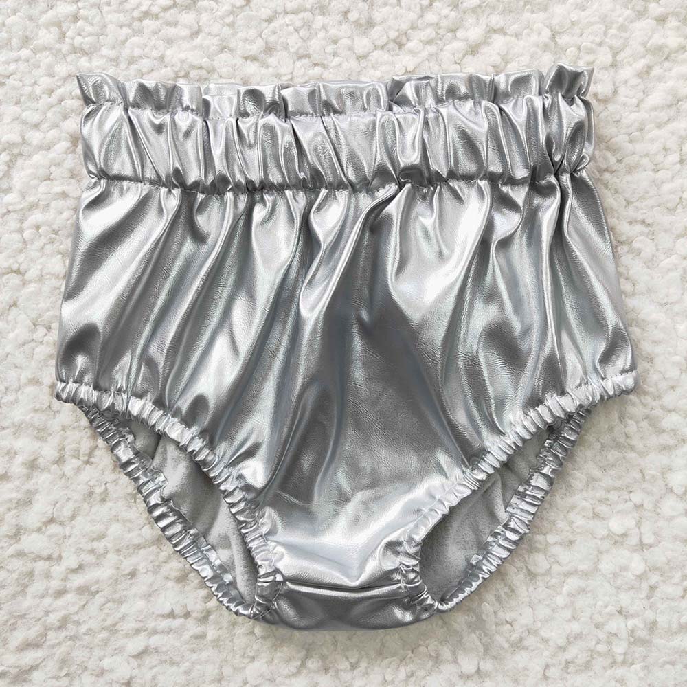 Summer Baby Girl Leather Bummie Shorts