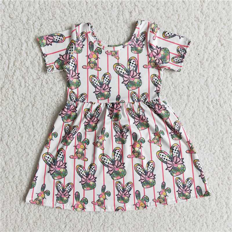 Easter Baby Girl Bunny Flower Dress