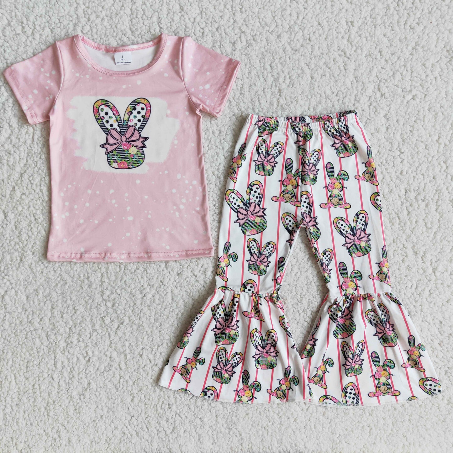 Easter Baby Girls Flower Bunny Outfit