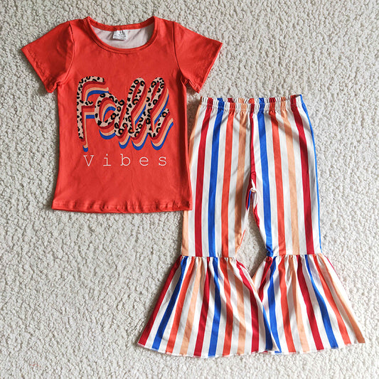 GSPO0186 Baby Girl Fall Vibes Stripe Pants Outfit