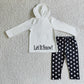 GLP0293 Baby Girl Snowman Hoodie Dots Pants Outfit