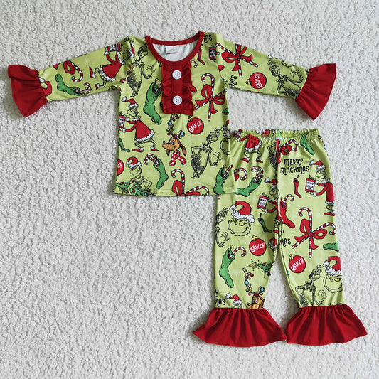 GLP0204 Baby Girl Christmas Pajamas