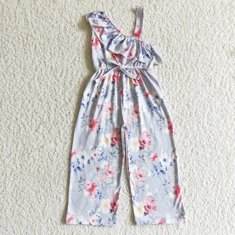 SR0008 Summer Floral One-piece Tunic Flower Jumpsuit