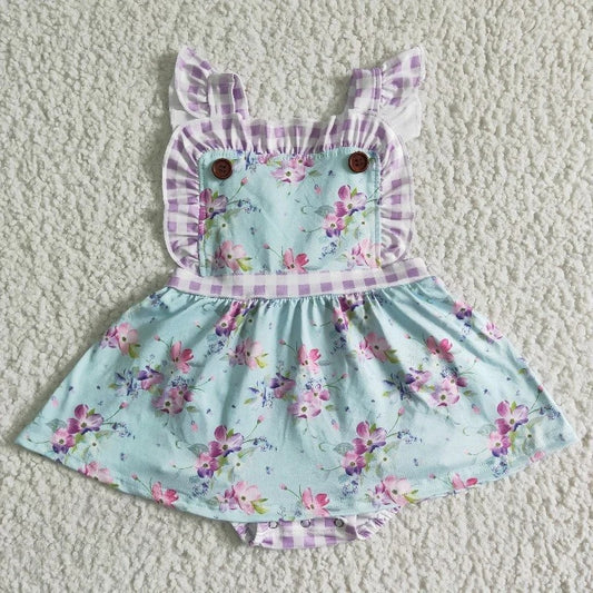 SR0027 Baby Girl Summer Flower Romper