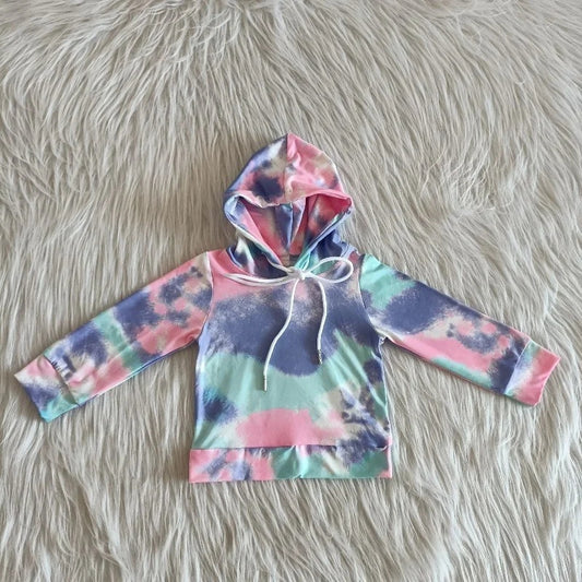 Green Tie Dye Hoodie Shirt