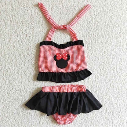 S0008 Cartoon Summer Swimsuit Embroidery Outfit
