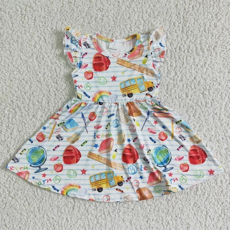 GSD0085 Baby Girl Summer School Days Twirl Dress