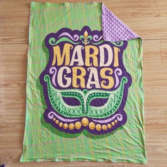 Baby Mardi Gras Green Blanket