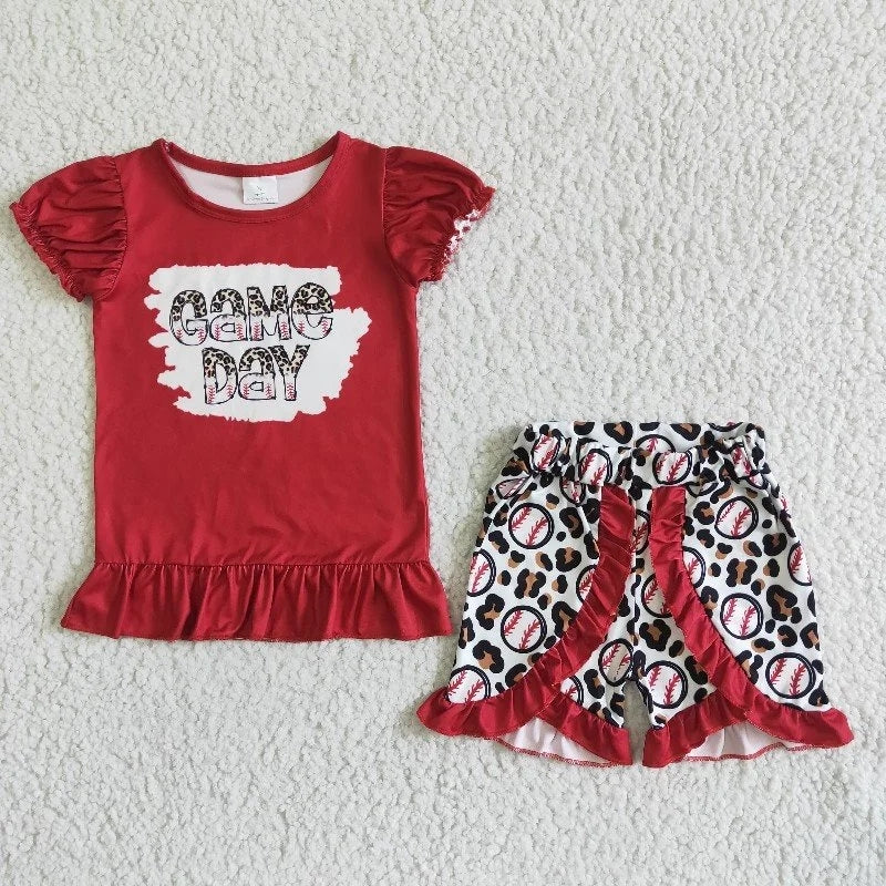 GSSO0057 Baby Girl Summer Ball Shorts Outfit