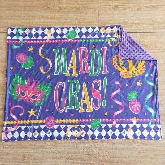 6 B6-19 Baby Mardi Gras Purple Blanket