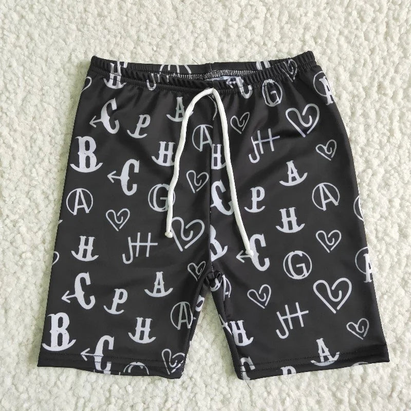 SS0003 Baby Boy Summer Letter Swim Suit Trunks Shorts