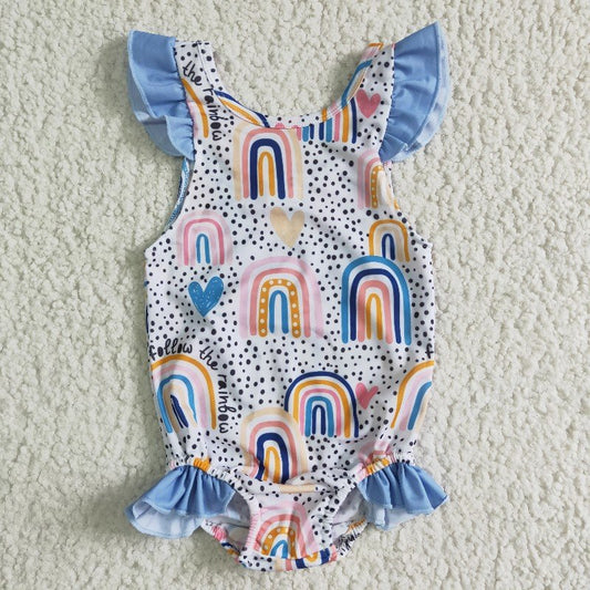 S0002 Rainbow One Piece Baby Girl Swimsuit