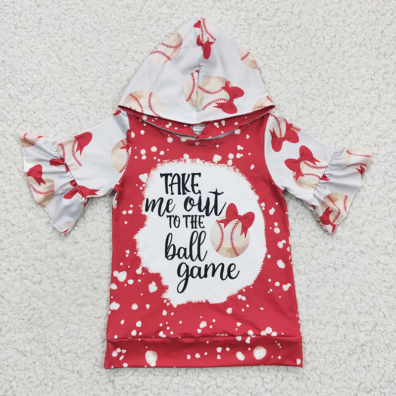 GT0100 Baby Girl Baseball Hoodie Short Sleeves Shirt