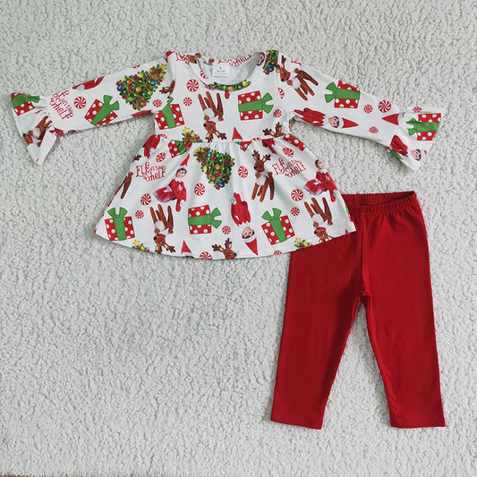 6 A22-14 Christmas Red Pants Outfit