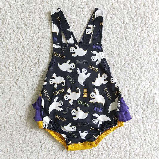 SR0074 Baby Girl Halloween Romper