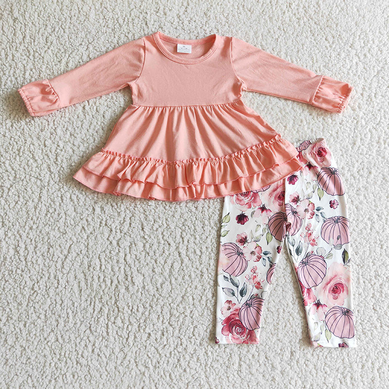 GLP0265 Baby Girl Pumpkin Pants Pink Outfit