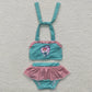 S0057 Baby Girl Princess Swimsuit Summer Outfit