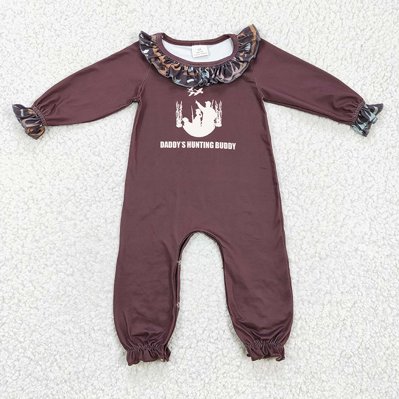 LR0198 Baby Girl Daddy's Hunting Buddy Romper