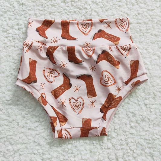 SS0045 Baby Girl Western Boots Bummie Shorts