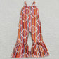 SR0252 Baby Girl Western Aztec Jumpsuit