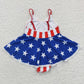 S0091 Baby Girl July 4th One Piece Star Striped Swimsuit