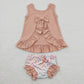 GBO0122 Baby Girl Pink Cotton Tunic Leopard Bummie Summer Outfit