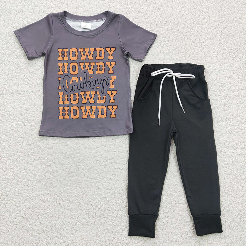 BSPO0063 Western Howdy Baby Boy Pocket Pants Outfit