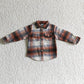 BT0116 Baby Kids Long Sleeve Plaid Flannel Shirt