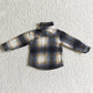 BT0117 Baby Kids Long Sleeve Plaid Flannel Shirt