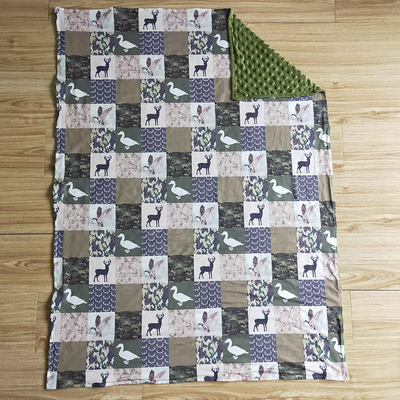 BL0027 Baby Kids Christmas Camo Duck Deer Blanket