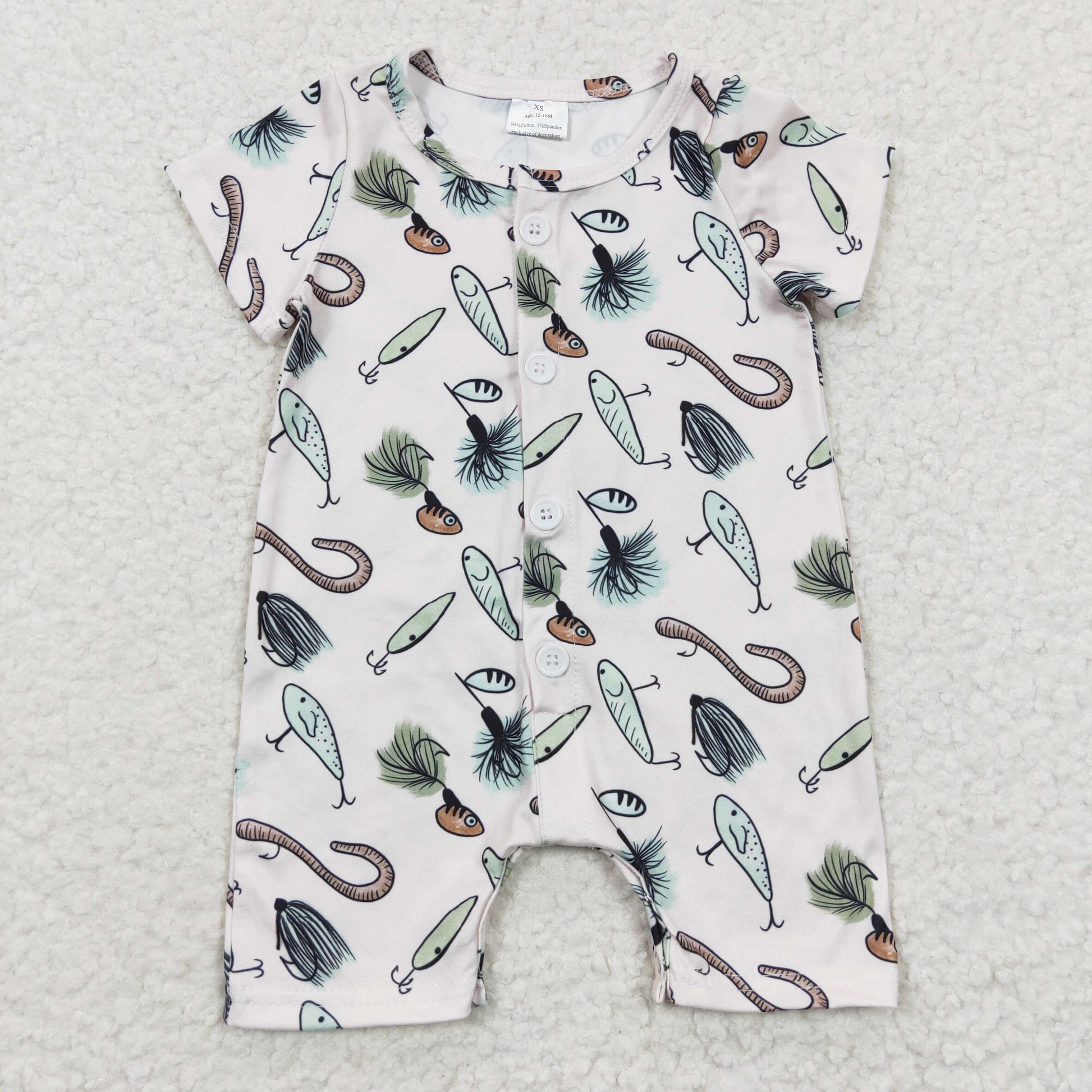 SR0259 Baby Boy Fishing Short Sleeves Summer Cardigan Romper – Adorable kids  Clothes