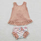 GBO0122 Baby Girl Pink Cotton Tunic Leopard Bummie Summer Outfit