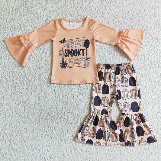 GLP0181 Baby Girl Halloween Pumpkin Outfit