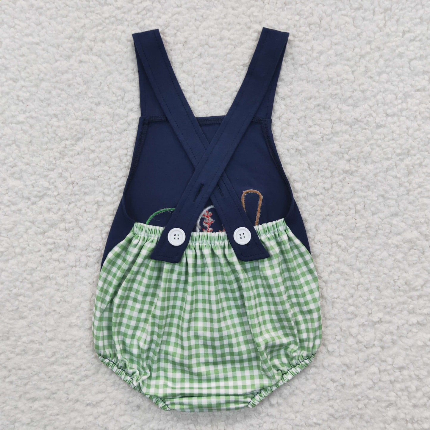 SR0272 Baby boy Embroidery Baseball Summer Romper