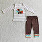 GLP0219 Baby Girl Kids Thanksgiving Embroidery turkey Pants Outfit