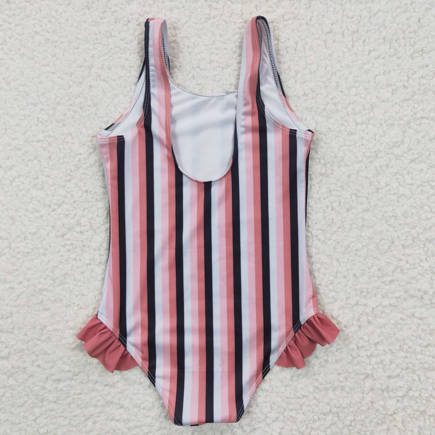S0049 Baby Girl Striped One Piece Summer Swimsuit