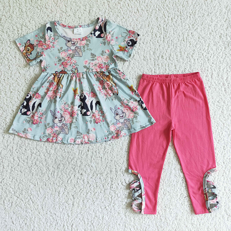 GSPO0154 Baby Girl Flower Animal Outfit