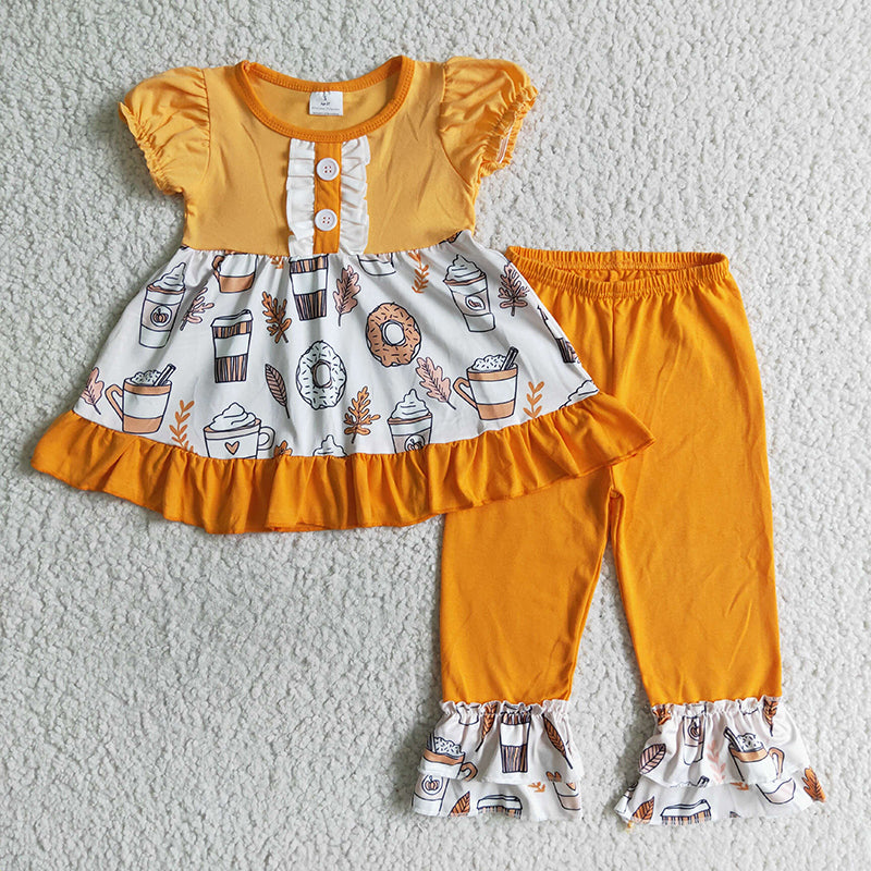 GSPO0123 Baby Girl Thanksgiving Pumpkin Outfit